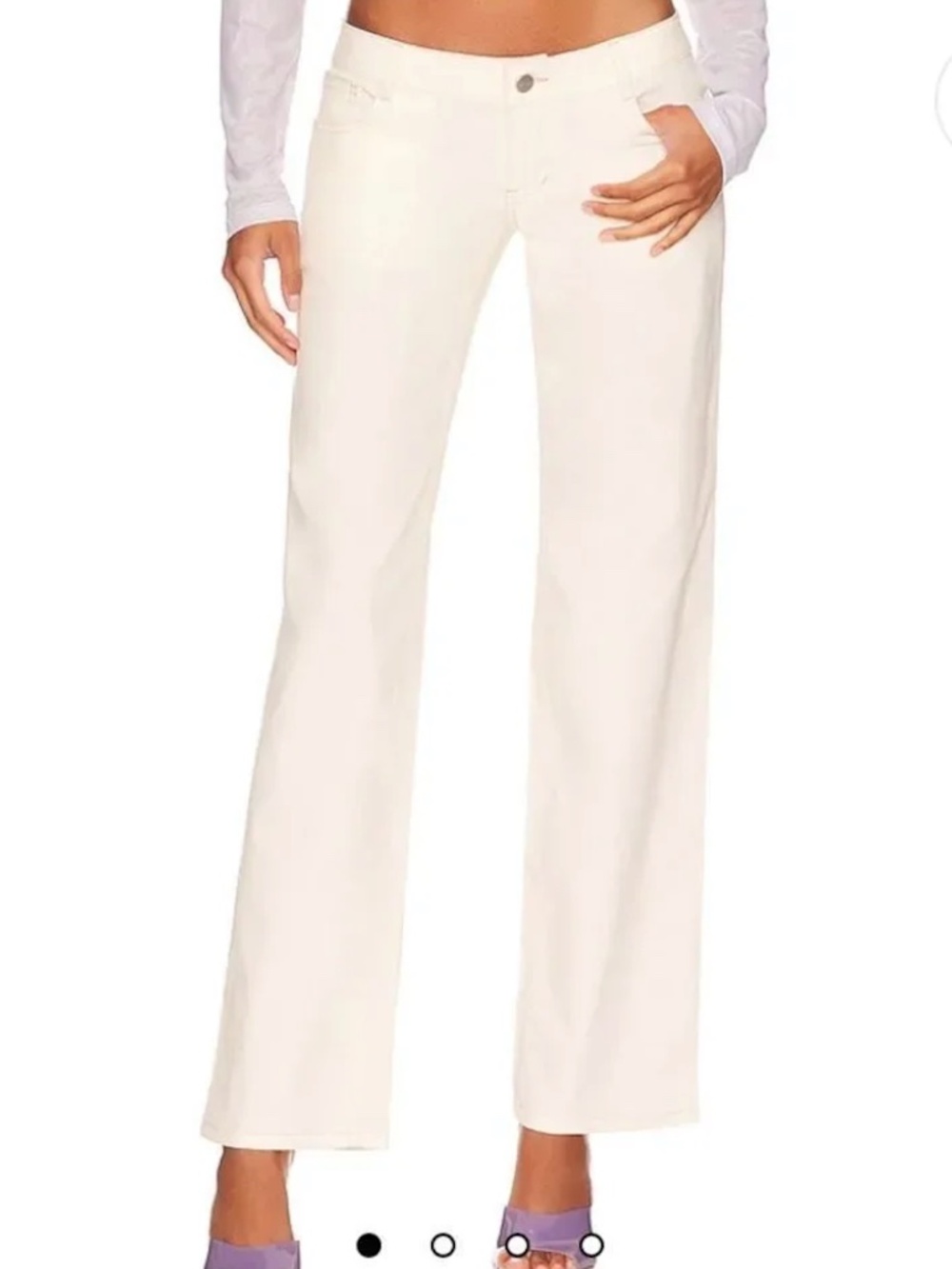 Miaou Atlas Low Rise Pants in Creme